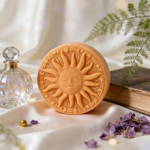 Sun Face Candle Mold Sun Goddess Candle Silicone Molds for Candles Making Resin Casting Aromatherapy Candles Handmade Wax Home Decor in Kuwait
