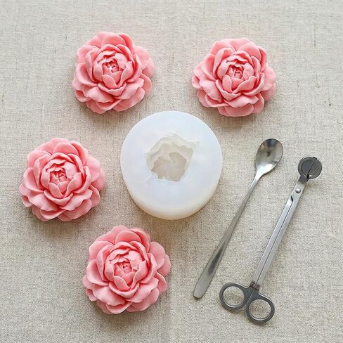 Flower Silicone Mold Set for DIY Candle, Wax, Soap, Resin and Epoxy Casting, Reusable Creative Home Decor and Gift Mold in Kuwait