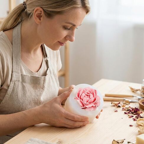 Flower Silicone Mold Set for DIY Candle, Wax, Soap, Resin and Epoxy Casting, Reusable Creative Home Decor and Gift Mold in Kuwait