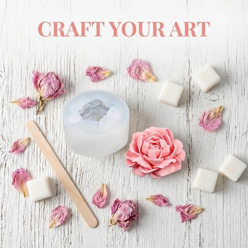 Flower Silicone Mold Set for DIY Candle, Wax, Soap, Resin and Epoxy Casting, Reusable Creative Home Decor and Gift Mold in Kuwait