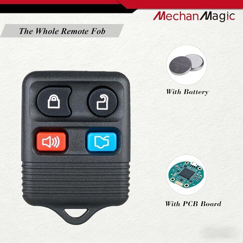 استبدال MechanMagic Key Fob يناسب سيارة Ford Mustang Expedition Explorer Taurus Lincoln Navigator Town Car Mercury Sable 1998-2004 CWTWB1U311 جهاز تحكم عن بعد مع مفتاح إشعال مرسل مستجيب غير مقطوع (H72-PT 4C) in Kuwait
