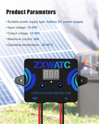 حامي الجهد المنخفض DC12-36V، مفتاح فصل رقمي، وحدة قطع التفريغ الزائد مع شاشة LED، حماية البطارية المقاومة للماء لحمض الرصاص، ليثيوم أيون in Kuwait