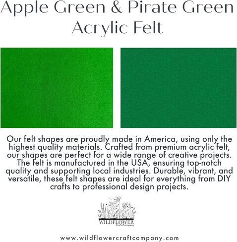 32 Precut Felt Monstera Palm Leaf Embellishments – Tropical Green Felt Leaves in Apple Green & Pirate Green, 2 Leaf Designs for DIY Crafts, Scrapbooking, Card Making & Party Decorations – Made in USA in Saudi Arabia