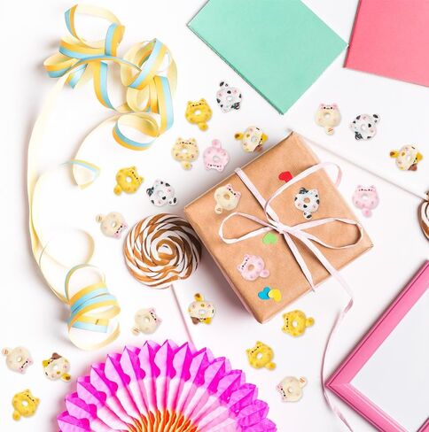 مجموعة 70 قطعة من حليات السلايم اللطيفة - 7 أنماط لامعة على شكل كعكة الدونات والقطط Kawaii السائبة من الراتنج للمجوهرات DIY وسلاسل المفاتيح وحالات الهاتف والزخارف الحرفية وديكور سجل القصاصات (ملونة) in Kuwait