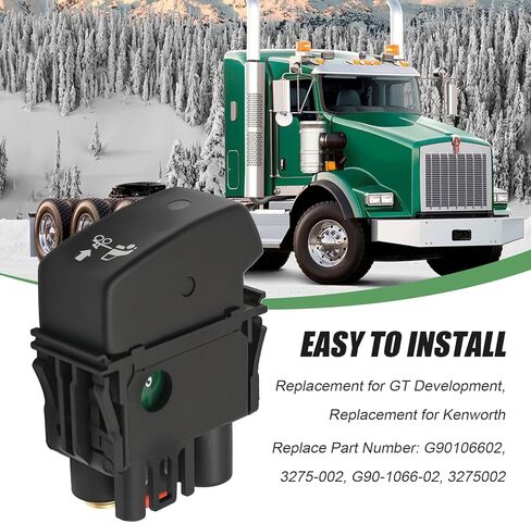 3275-002 Air Suspension Dump Valve Control Switch, Replacement for GT Development Kenworth, Replaces 3275002 G90-1066-02 G90106602 in Kuwait