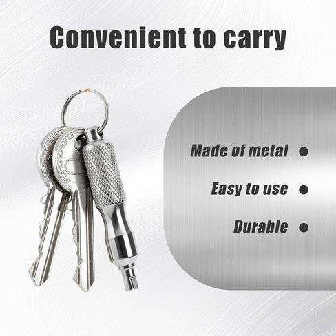 2PCS Valve Core Removal Tool Keychain, Stainless Steel Tire Valve Stem Removal Tool, Small Portable Valve Core Repair Install Accessory for Car Bicycle Motorcycle Disassembly and Repair Tools in Saudi Arabia