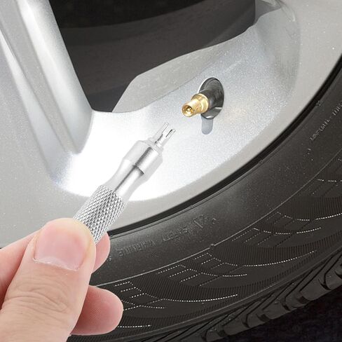 2PCS Valve Core Removal Tool Keychain, Stainless Steel Tire Valve Stem Removal Tool, Small Portable Valve Core Repair Install Accessory for Car Bicycle Motorcycle Disassembly and Repair Tools in Saudi Arabia