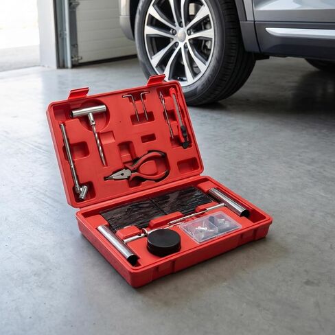 Tire Plug Kit - 68pcs Heavy Duty Tire Repair Kit, Universal Tire Repair Tools to Fix Punctures and Plug Flats Patch Kit for car Motorcycle, Truck, ARB，ATV, Tractor, RV, SUV, Trailer in Saudi Arabia