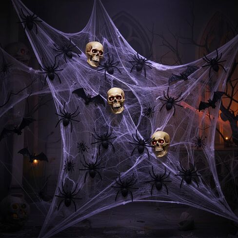 10 Pack Plastic Spiders(3.9x3.9 Inch) Large Black Fake Spiders for Halloween Indoor Outdoor Decorations Fun Cute Realistic Spider Toys Props Webs Table Decor Funny Joke Games Party Favors Supplies in Saudi Arabia