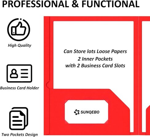 Two Pocket Folders, 6 Pack Paper Folders with Pockets, Durable Thick Paper File Folders, Fit Letter Size Paper, 6 Assorted Colors for Office, Home, Business, School Supplies in Saudi Arabia