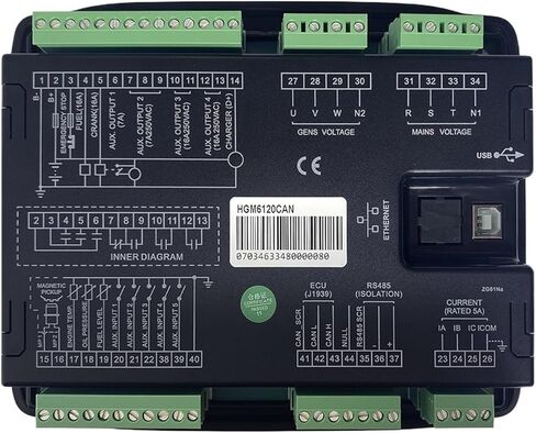 HGM6120CAN Smartgen Diesel Generator Controller AMF Auto Start Stop Control Module Panel Parts with R485 in Saudi Arabia