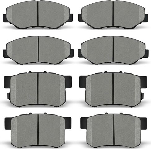 8pcs Ceramic Front Rear Brake Pads Fit For 2005 2006 Honda CR-V, for 2012 2013 2014 2015 2016 Honda CR-V FWD ONLY in Kuwait