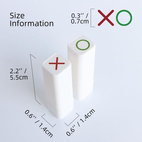 2PC Mini Right & Wrong Stamps Set, Red X and Green Circle Ink, Self-Inking Classroom Grading Stamp for Teachers, Small Portable Review Marking Tool for Office & School, 0.3"×0.3" Impression Size in Saudi Arabia