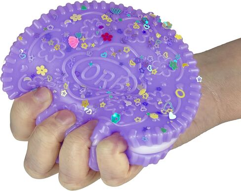 ORB Tabalicious Taba-Pops Jumbo Purple TABA Squishy Cookie - سوبر لينة، جامبو الحجم كوكي ساندويتش - اسحق، ضغط، قرصة لتخفيف التوتر - لعب الغذاء اسفنجي ألعاب تململ للأطفال والكبار in Kuwait