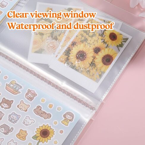 40 Pockets Sticker Organizer Storage Album with Snap Book Stickers Collecting Binder A6 Nail Art Sticker for Scrapbook Planner Journal Stickers Cards in Kuwait
