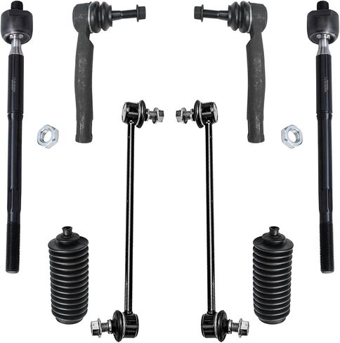 محور ديترويت - مجموعة قضبان ربط أمامية 8 قطع لـ 04-09 Toyota Prius، 4 أطراف قضيب ربط 2 قضبان Sway 2 حذاء 2004 2005 2006 2007 2008 2009 استبدال in Kuwait