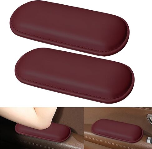 2PCS Car Door Armrest Pads, Car Armrest Cushion, Soft Leather Memory Foam Automotive Arm Rest Cushion Pad for Elbow Leg and Knee Support, Comfortable Auto Elbow Pads for Most Vehicles (Black) in Kuwait