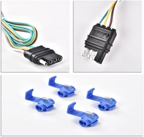 G-PLUS Universal LED أضواء المقطورة المغناطيسية، أضواء تشغيل الفرامل متوافقة مع مقطورة RV قارب شاحنة سيارة دراجة سحب دوللي، مجموعة أضواء السحب المغناطيسية 20 بوصة 55 رطل قوة مغناطيسية، أحمر وعنبر 12 فولت 2 قطعة in Kuwait