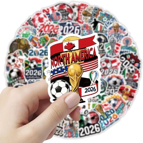 200 قطعة من ملصقات كأس العالم 2026، ملصقات كرة القدم لسكرابوكينغ، ملصقات الفينيل المقاومة للماء لزجاجات المياه، هدايا فريق كرة القدم للأطفال المراهقين، مواد تخزين للأولاد والبنات in Kuwait