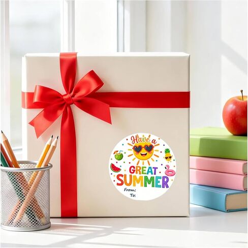 108Pcs Summer Stickers, 1.8 Inch Round Have a Great Summer Gift Tags, Cute Tropical Theme Sealing Labels for Kids, Party Favors, Goodie Bags & Classroom Gifts in Kuwait