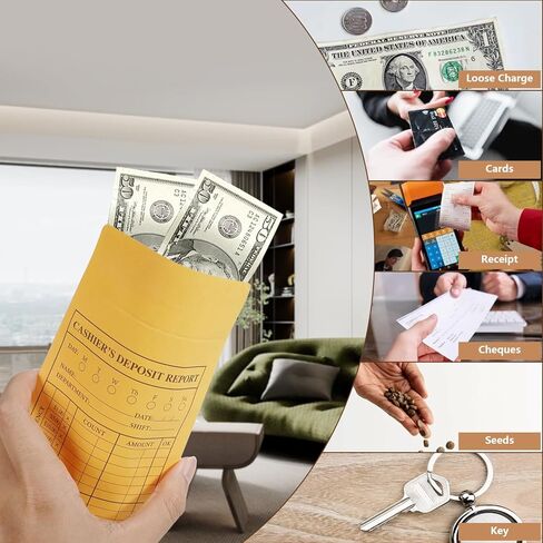 28lb 500Pcs Cash Deposit Envelopes with Self Seal Closure – Cash Envelopes for Small Businesses, 9 1/2 x 4 Money Envelopes for Retailers & Restaurants (Per Box) in Kuwait