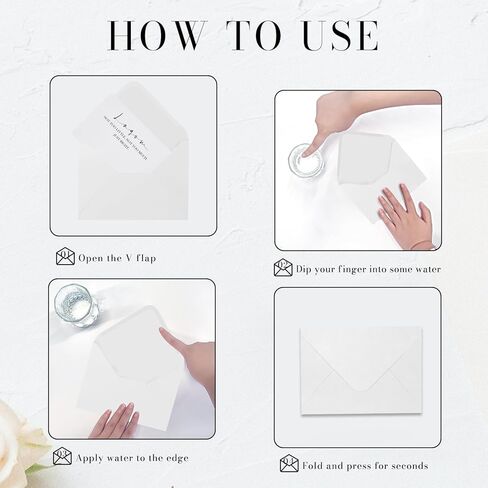 Goefun White A2 Invitation Envelopes 100 Pack, 4-3/8" x 5-3/4", 120 GSM V-Flap Gummed Seal White Envelopes for 4.25 x 5.5 Cards, Wedding Invitations, Birthday, Gift Cards, and All Ocassions in Kuwait