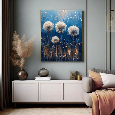 Dandelion Flower Paint by Numbers Kit for Adults, Plant Paint by Numbers on Canvas, DIY Adult Crafts Painting Kits with Acrylic and Brushes, Hobbies for Women, Paintings for Home Wall Decor, 16x20 in in Kuwait