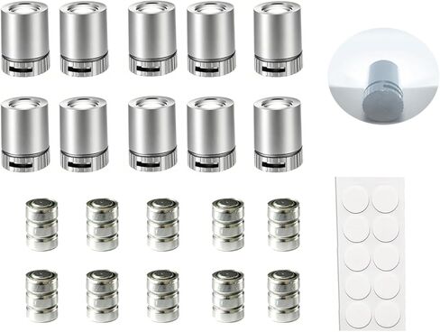 Mini LED Lights 11 Pcs for Dollhouse with 11Pack Backup Battery,Small Soptling Battery Operated Miniature Tiny Lighting for DIY Crafts, Model Kits & Party Decor(Cold White) in Saudi Arabia