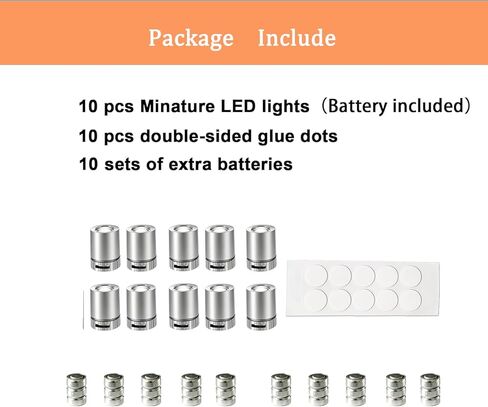 Mini LED Lights 11 Pcs for Dollhouse with 11Pack Backup Battery,Small Soptling Battery Operated Miniature Tiny Lighting for DIY Crafts, Model Kits & Party Decor(Cold White) in Saudi Arabia