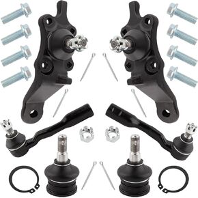 6pcs Suspension Kit Front Lower Upper Ball Joint Outer Tie Rod End Kit Fit For Toyota Sequoia 2001-2002, For Toyota Tundra 2000 2001 2002 Replace# K90262 K90263 K90255 ES3564 ES3565 in Kuwait