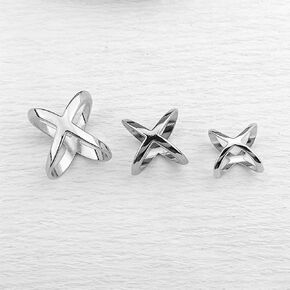 3Pcs X-Shaped Scarf Buckle 3 Sizes Large Medium Small Silver Scarf Ring Holder Stylish Cross Design Scarf Fastener For Silk Scarves Shawl Neckerchief Clothing Elegant Scarf Clip For Women in Kuwait
