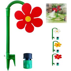 Crazy Daisy Sprinkler Crazy Dancing Flower Water Sprinklers Funny 360° Rotating, Funny Sunflower Water Sprinklers for Dogs Outdoor Play, Irrigation Tool for Yard Watering (Red) in Kuwait