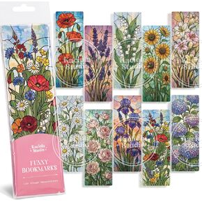 Kaciola 10PCS Stained Glass Bookmarks, Fantasy Transparent Book Marks for Reading, Book Lovers Bookish Items Gift, Cool Bookmarks Accessories for Women Men Book Lovers Booktok (Fantasy) in Saudi Arabia