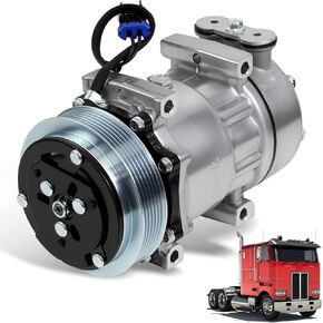 Air Conditioner AC Compressor with Clutch, Compatible with Kenworth C500 K100E T2000 T600A T800 & Compatible with Peterbilt in Kuwait