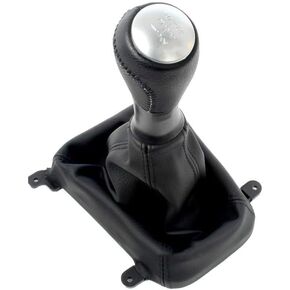 5 Speed Gear Shift Knob Boot For Honda Accord Euro VII 2003-2008, ABS And Leather Cover Black(set) in Saudi Arabia