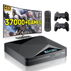وحدة تحكم ألعاب Kinhank Retro، وحدة تحكم Super Console X2 Pro مدمجة 37000+ لعبة، وحدة تحكم ألعاب فيديو Android 9.0/Emuelec 4.6، مخرج 4K UHD، 2.4G/5G، BT 5.0 in Kuwait