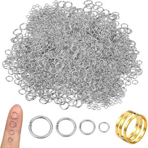 Stainless Steel Jump Ring - 600pcs 4 Sizes 4/5/6/7mm Silver Open Jump Rings for Jewelry Making DIY Bracelet Necklace Earring Keychain Repair Connector in Kuwait
