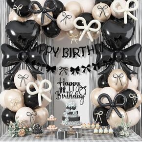 Jobkoo Pastel Birthday Decorations for Girls, Macaron Rainbow Pastel Color Balloons Reusable Happy Birthday Banner Sign Fringe Curtain Backdrop Cake Toppers for Kid Spring Baby Shower Party Decoration in Saudi Arabia