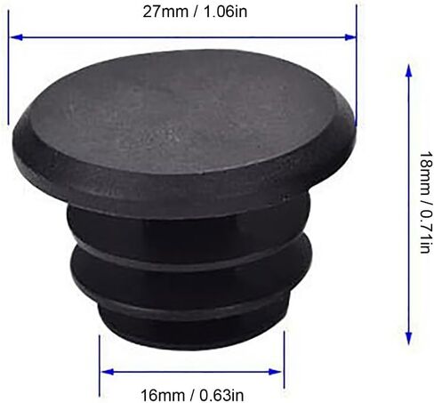Bicycle Handlebar End Plugs – Non-Slip Plastic Bar End Caps for Mountain & Road Bikes, Durable Protection Grip (27x18x16mm, Easy Installation)‌ in Kuwait