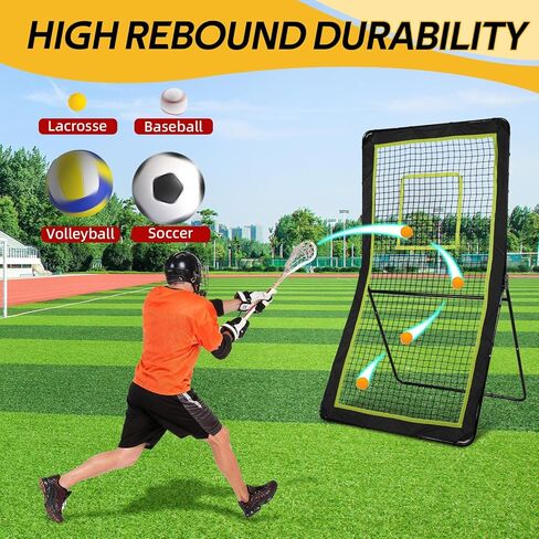 Lacrosse Rebuter for Backyard ، خمسة زوايا انتعاش صافية ، شبكة Lacrosse مع إطار ، ترتد جيد وسهل تجميع شبكة الكرة الطائرة الشبكة in Kuwait