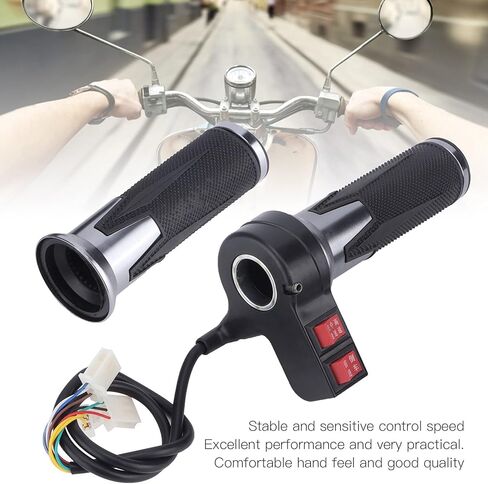 1Pair 3 Speed Gear Throttle Handle Grips, Electric Bike Throttle Grip, Motorcycle Grips for Electric Bikes, Scooters, Tricycles, Etc in Kuwait