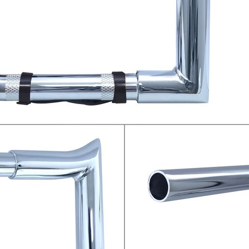 SKULL PIVOT- 1.25" Fat Chrome 14" Rise Pre wired Miter Cut Ape Hanger Handlebar Compatible with H-D 2008-2013 Road King FLHR PreDrilled Handlebars in Saudi Arabia