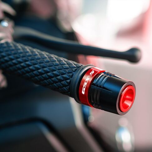 متوافق مع GSXS 750 GSX S750 950 GSXS 1000 GT 1000GX 1000F GSX8S 2025 GSX-S 750 شريط مقبض الدراجة النارية ينتهي بمقابض التوصيل المتزلجون غطاء مقابض المقود (أسود) in Kuwait