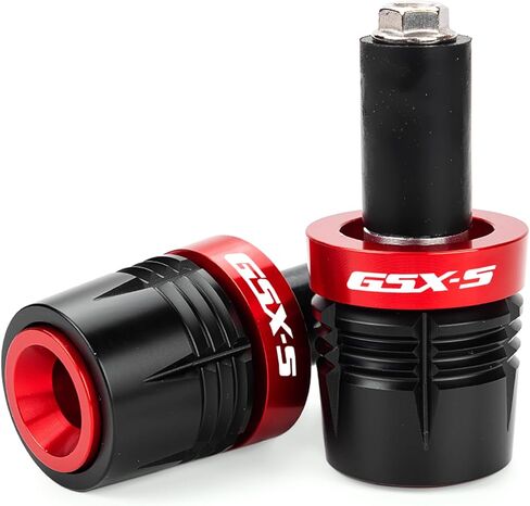 متوافق مع GSXS 750 GSX S750 950 GSXS 1000 GT 1000GX 1000F GSX8S 2025 GSX-S 750 شريط مقبض الدراجة النارية ينتهي بمقابض التوصيل المتزلجون غطاء مقابض المقود (أسود) in Kuwait