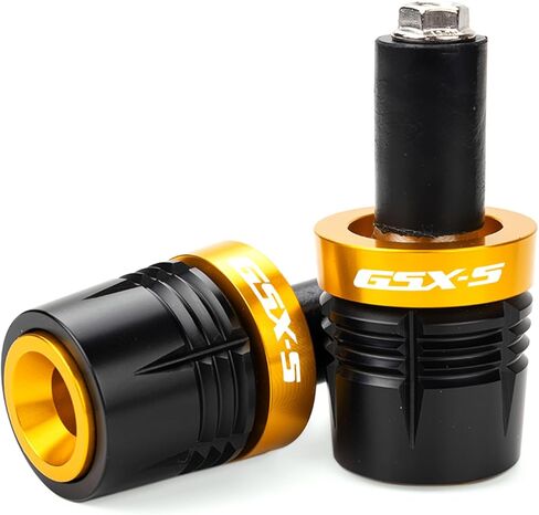 متوافق مع GSXS 750 GSX S750 950 GSXS 1000 GT 1000GX 1000F GSX8S 2025 GSX-S 750 شريط مقبض الدراجة النارية ينتهي بمقابض التوصيل المتزلجون غطاء مقابض المقود (أسود) in Kuwait