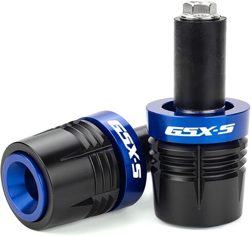 متوافق مع GSXS 750 GSX S750 950 GSXS 1000 GT 1000GX 1000F GSX8S 2025 GSX-S 750 شريط مقبض الدراجة النارية ينتهي بمقابض التوصيل المتزلجون غطاء مقابض المقود (أسود) in Kuwait