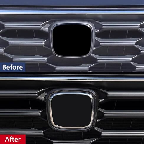 ملحقات السيارة مناسبة لهوندا CR-V CRV 2023 2024 2025 2026 غير مناسبة Crv Hybrid Car Front Grille Logo غطاء إطاري زخرفة (أسود لامع) قطعة واحدة ABS in Kuwait