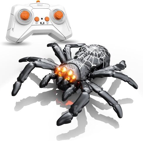 Wall Climbing Gecko Spiders,Realistic Lizard Wall Climbing Toy,Rechargeable Remote Control Robot Kids Toys,Dual Mode Floor & Wall Driving,Christmas Birthday Gift for Boys Girls Ages 3+ (Black) in Saudi Arabia