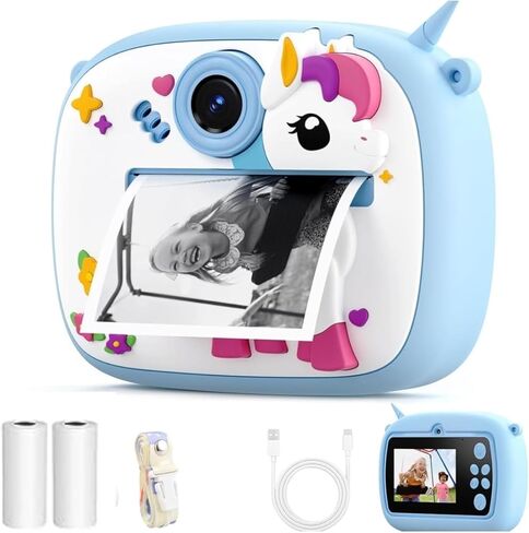 Kids Digital Camera Toy – 3.0MP 1080P HD Video Camera with 2-Inch Screen, No Printer, Easy USB Rechargeable, Fun, Educational & Birthday Gift for Boys & Girls Age 3–12 in Kuwait