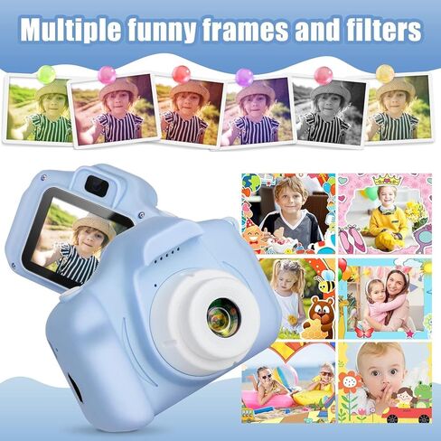 Kids Digital Camera Toy – 3.0MP 1080P HD Video Camera with 2-Inch Screen, No Printer, Easy USB Rechargeable, Fun, Educational & Birthday Gift for Boys & Girls Age 3–12 in Kuwait